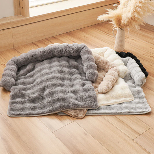 Ownkoti Solid Plush Pet Sofa Bed