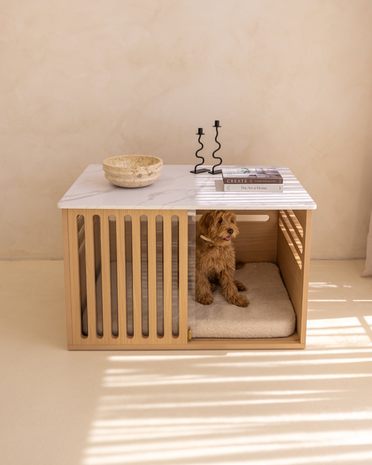 Large Buffet Table Crate - Elm Carrara