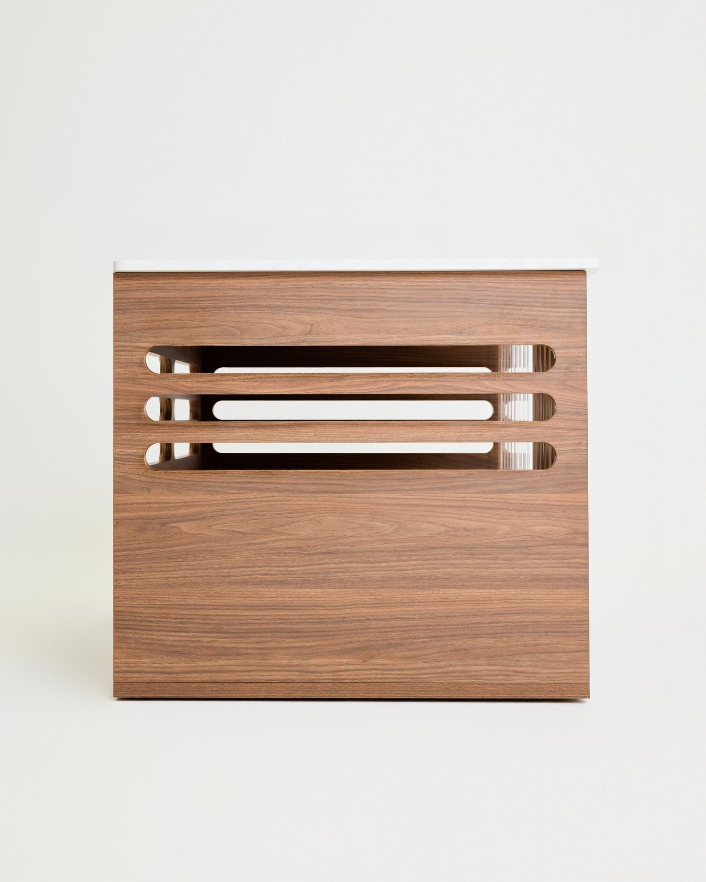 Large Buffet Table Crate - Walnut Carrara