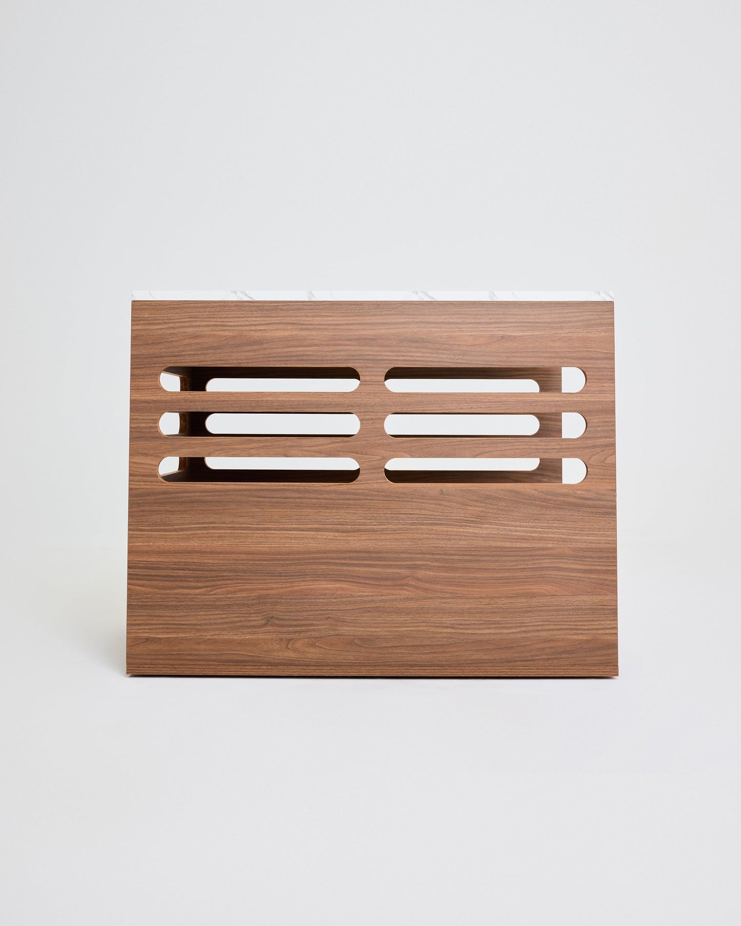 Side Table Crate - Walnut Carrara