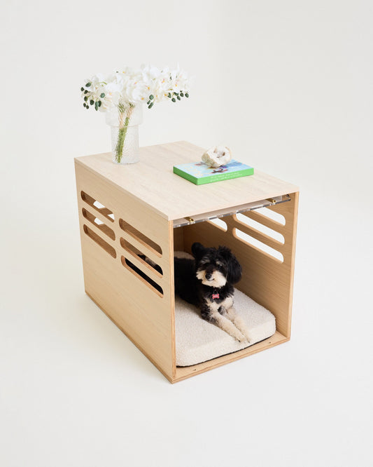 Side Table Crate - Elm Travertine