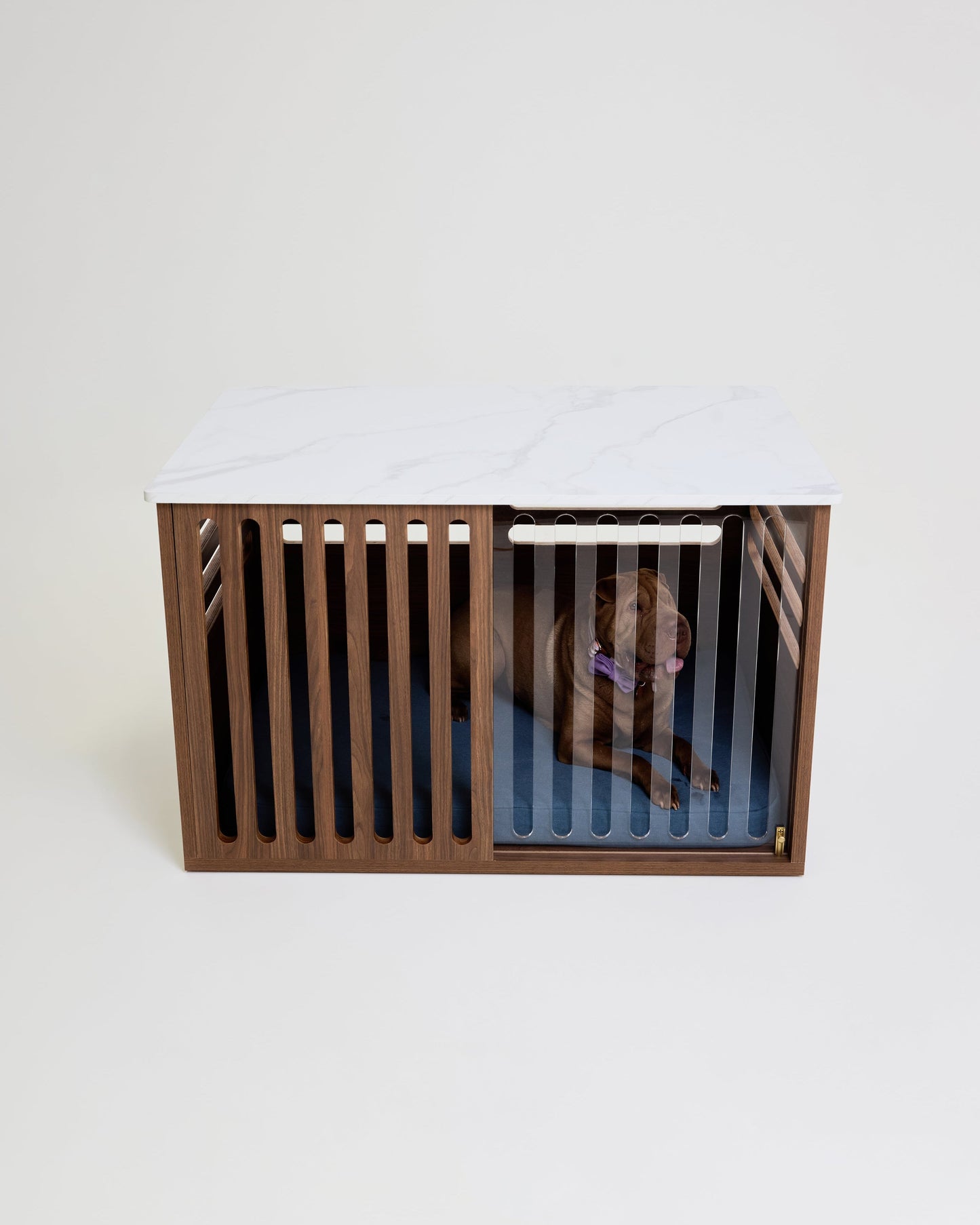 Large Buffet Table Crate - Walnut Carrara