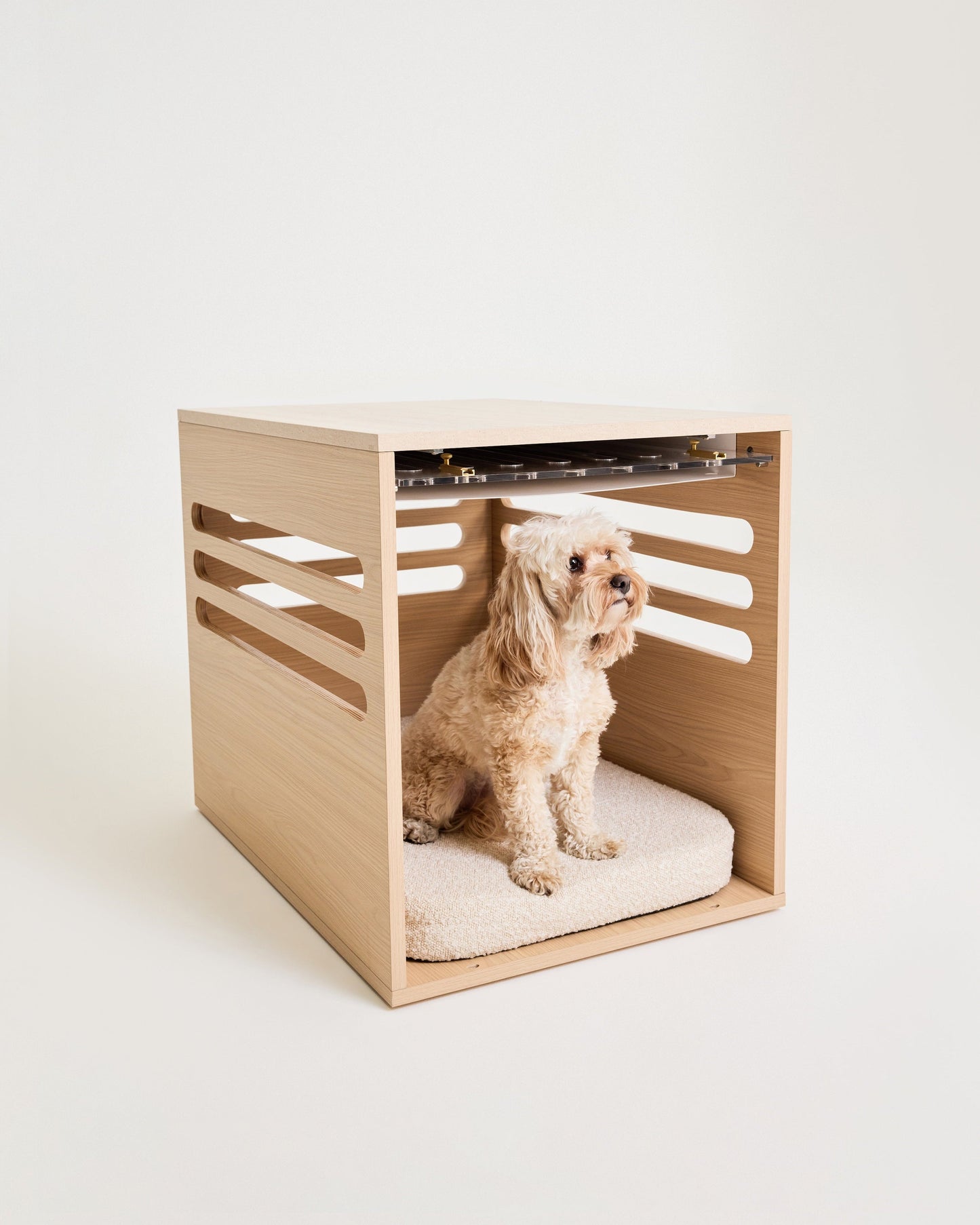 Side Table Crate - Elm Travertine