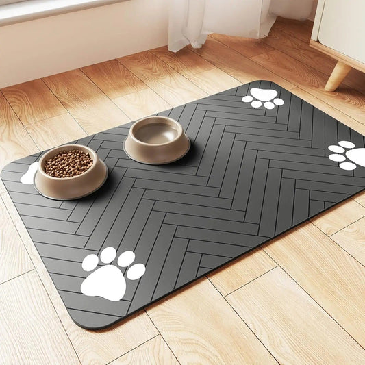 Absorbent Pet Placemat for Food and Water Bowl