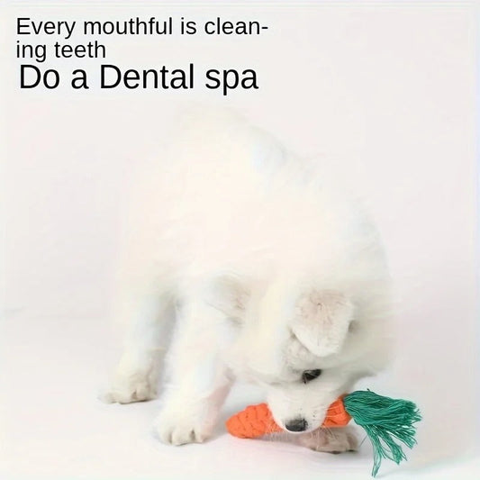 Carrot Cotton Rope Toy for Pets