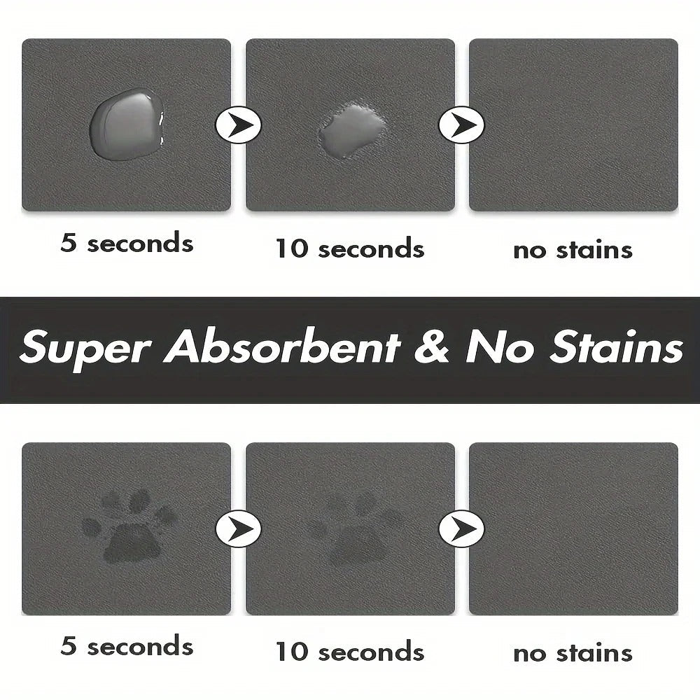 Pet Solid Color Oval Mat