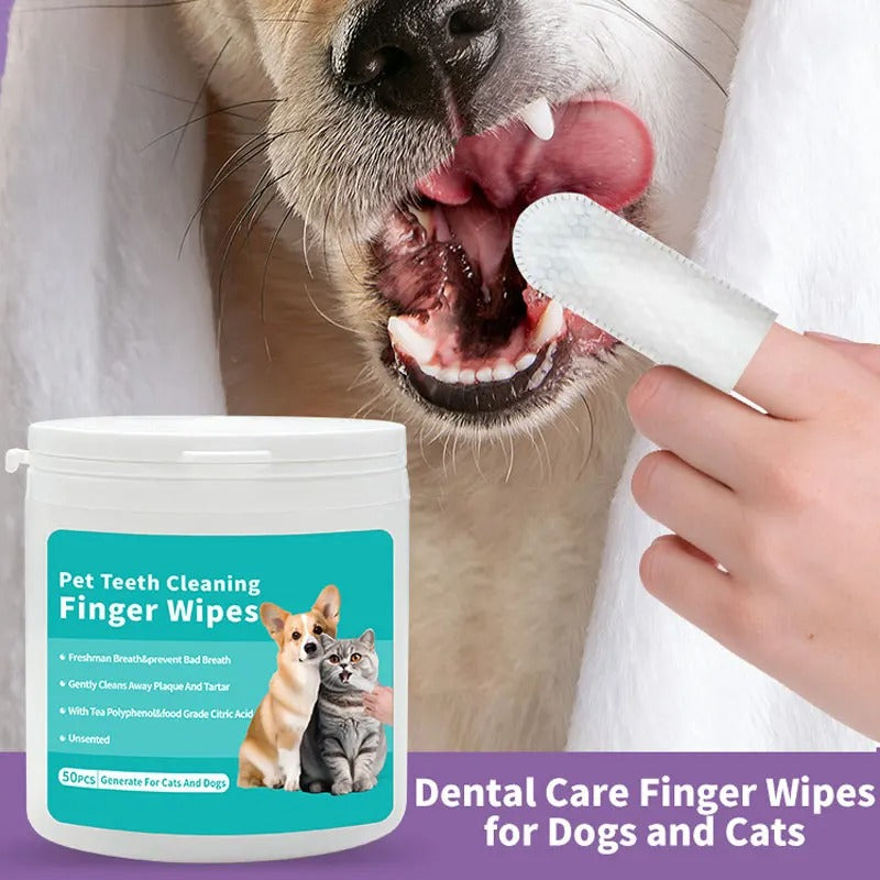 Tooth Cleaning Finger Wipes for Pets