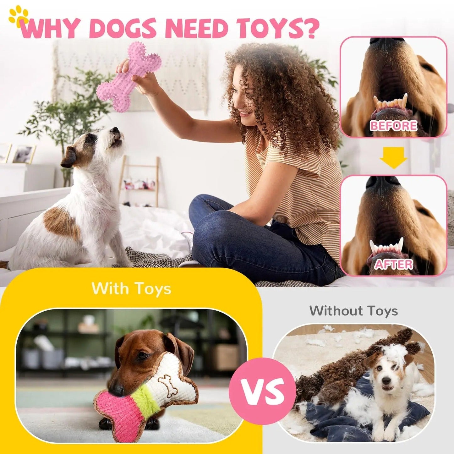 6pcs Set Puppy Bite Toys