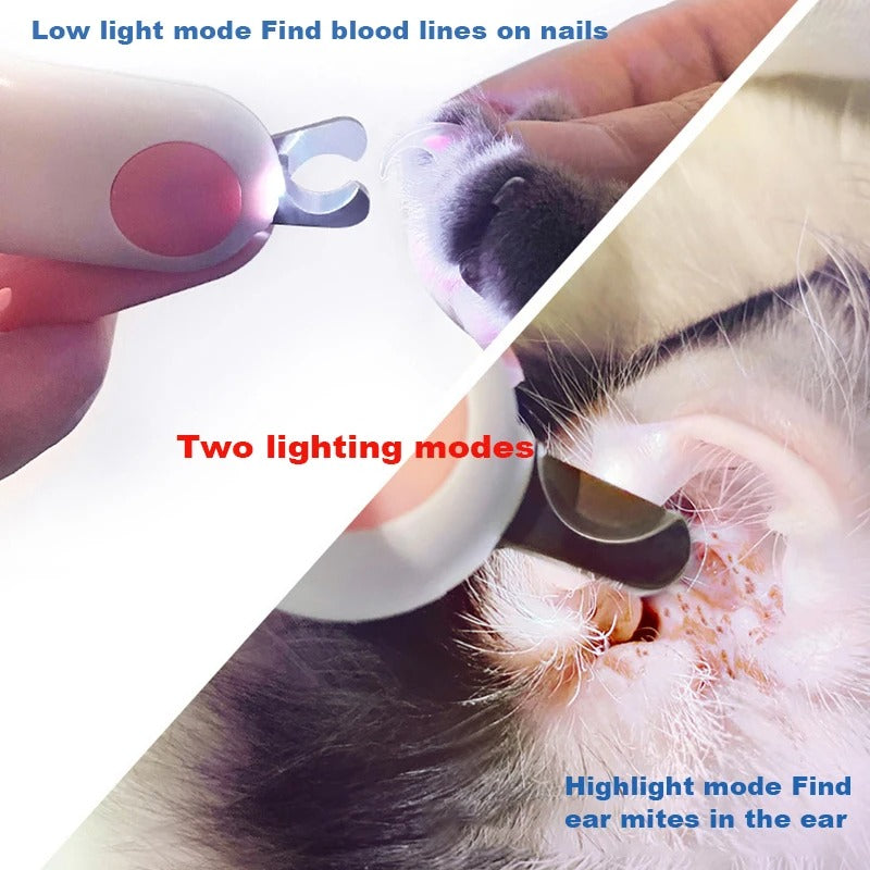 Professional Nail Clipper for Pets with Integrated Light