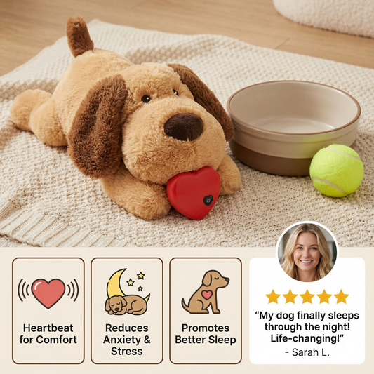Calming Heartbeat Comfort Plush for Pets – Anxiety & Stress Relief